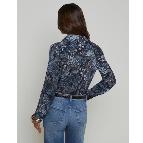 NWT L'AGENCE Nina Silk Blouse L - Picture 3 of 10